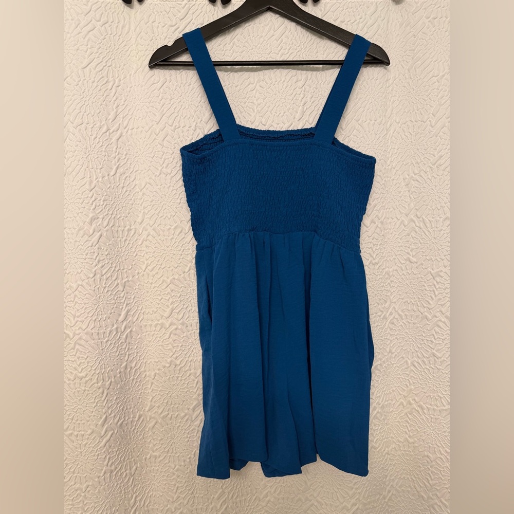 Blue romper with pockets